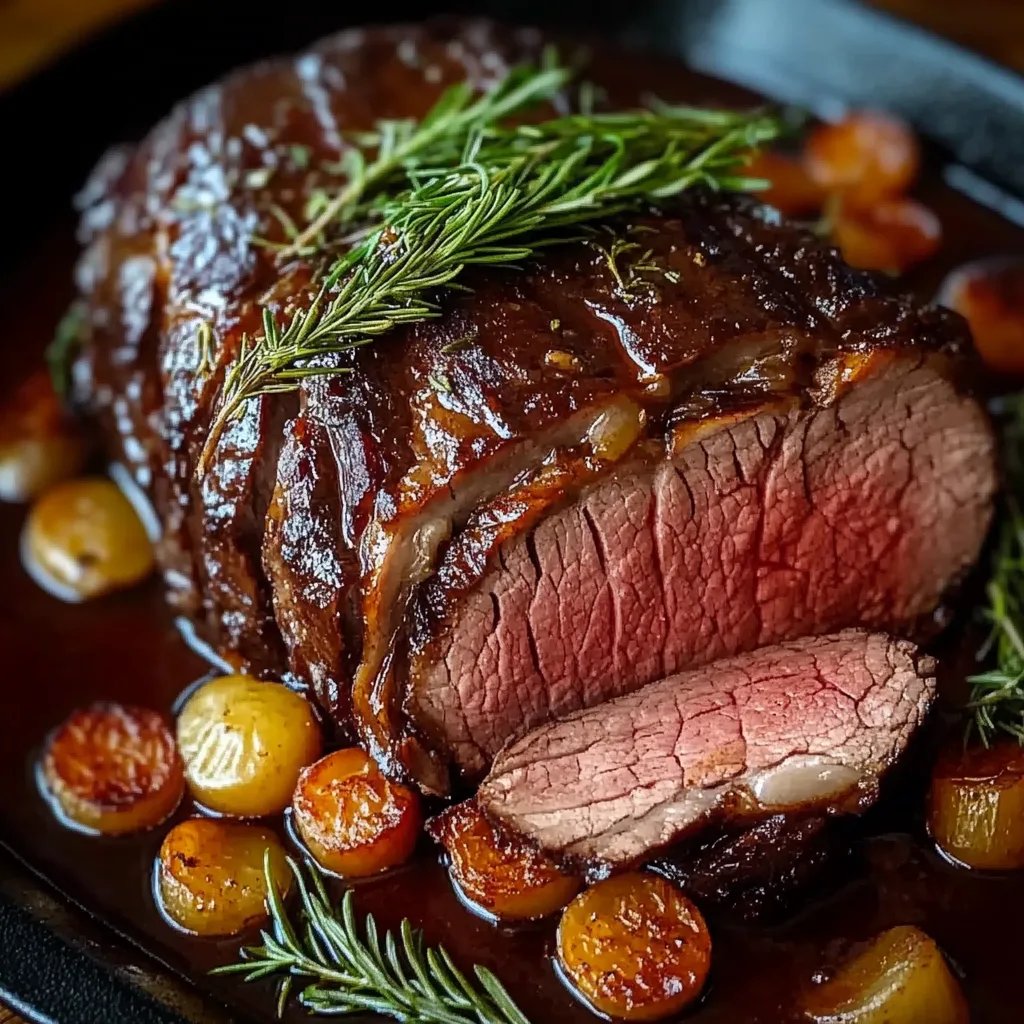 Langsam gegartes toskanisches Rinderbraten