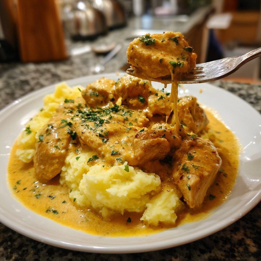 Hausmannskost Cremiges Hähnchen mit Kartoffelpüree