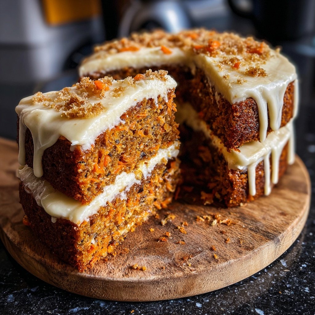 Karottenkuchen Mit Frischkäse Wirbel