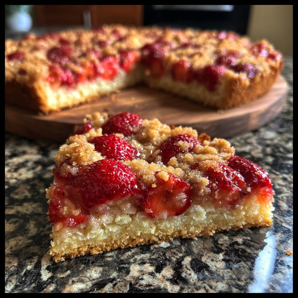 Erdbeer Blechkuchen Mit Zucker Kruste
