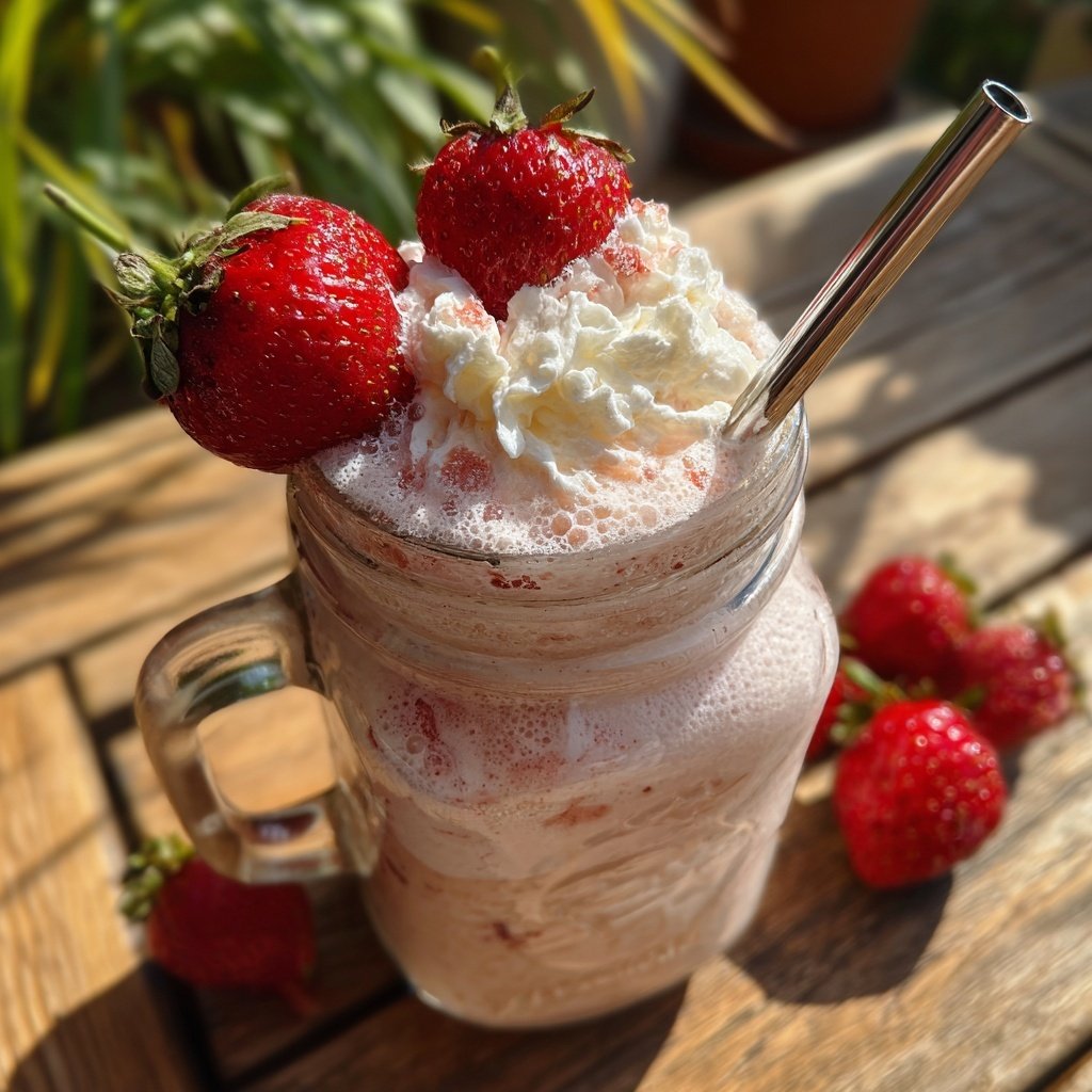Erdbeer Milchshake Selbstgemacht