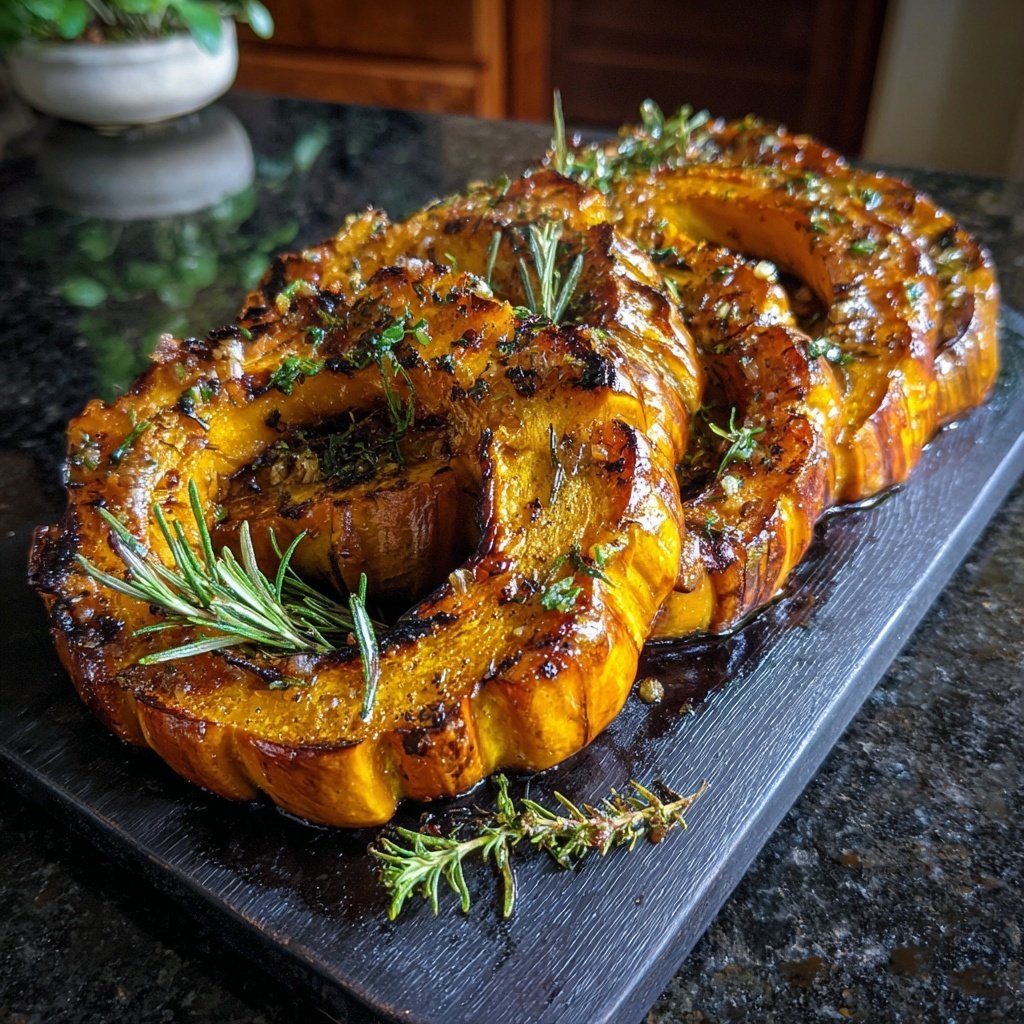 Ofen Kürbis Mit Rosmarin